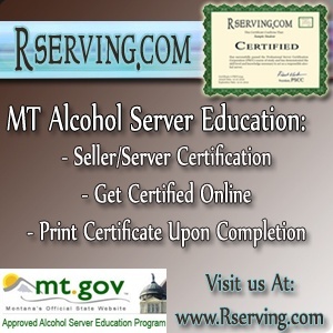 Montana Alcohol Server certification course. MT Bartender License